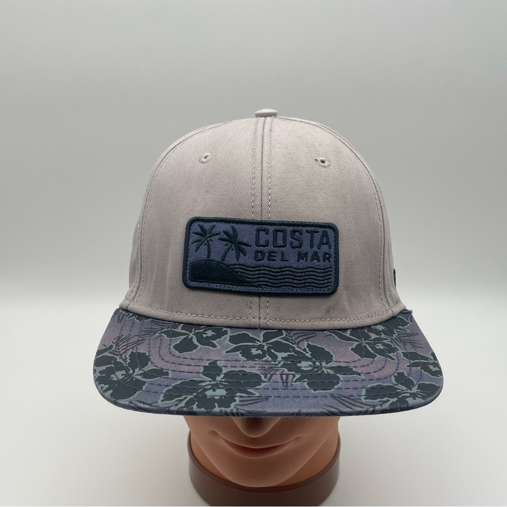 Costa Del Mar Floral Bill Spell Out Snap Back Baseball Dad Cap Read Discription